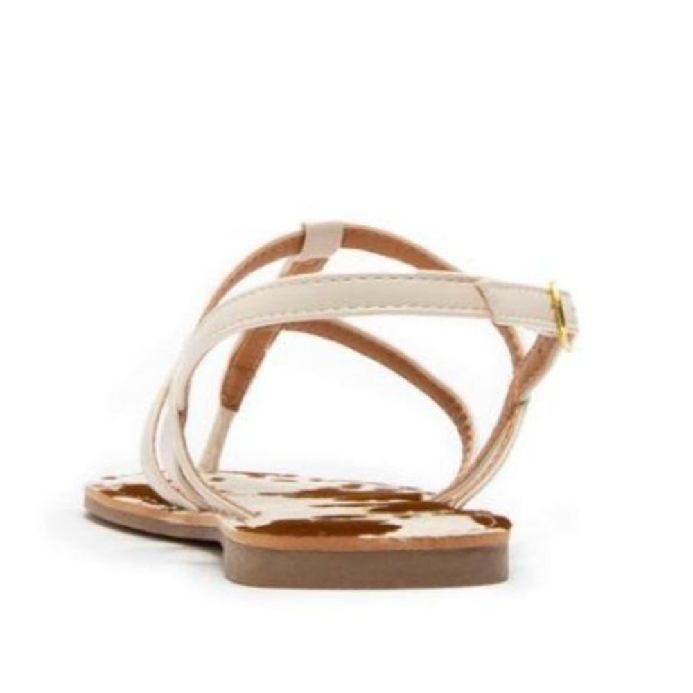 !! NEW !! Strappy Cow Print Sandals in Cream - Picture 4 of 6